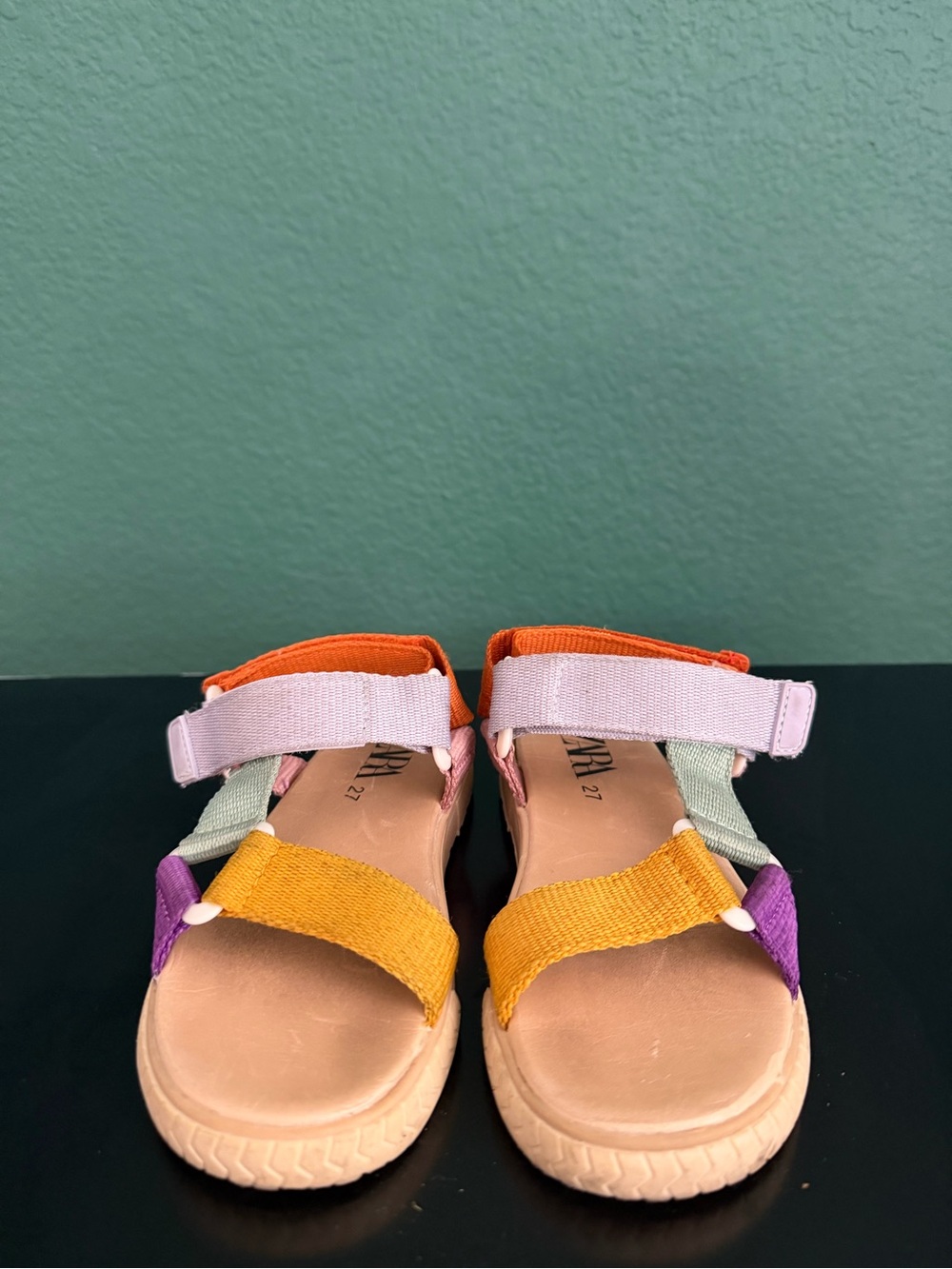Zara Vibrant Color Block Sandals